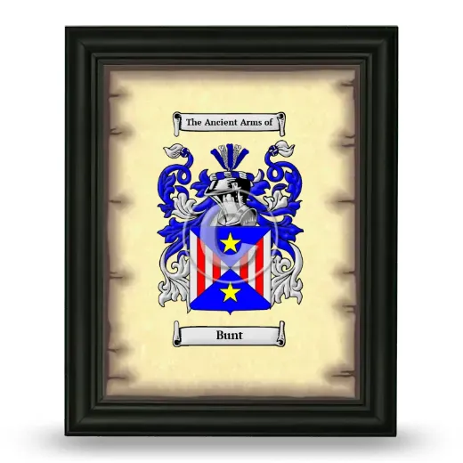 Bunt Coat of Arms Framed - Black