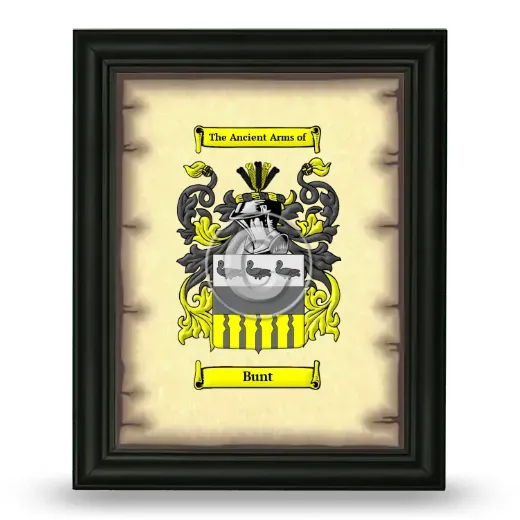 Bunt Coat of Arms Framed - Black