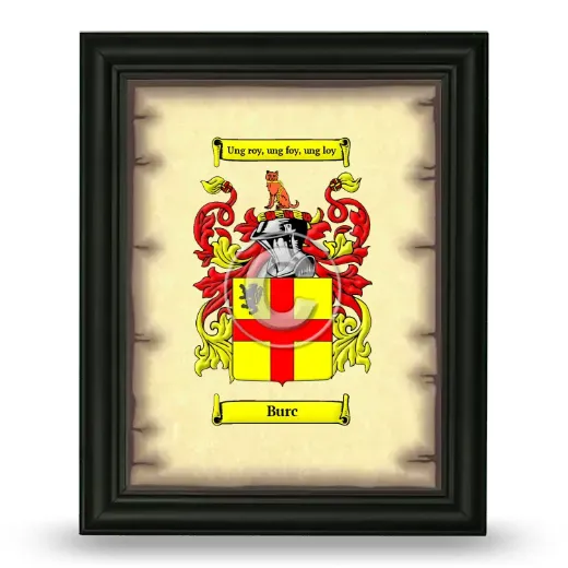 Burc Coat of Arms Framed - Black