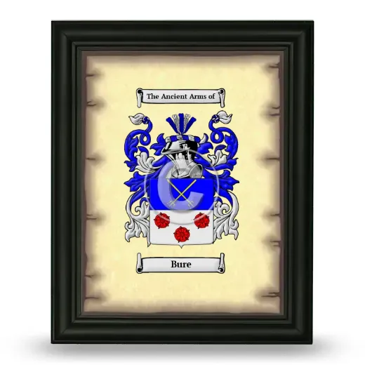 Bure Coat of Arms Framed - Black