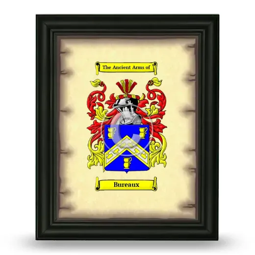 Bureaux Coat of Arms Framed - Black