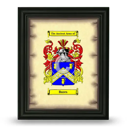 Bures Coat of Arms Framed - Black