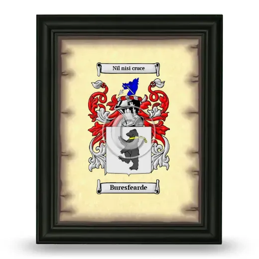 Buresfearde Coat of Arms Framed - Black