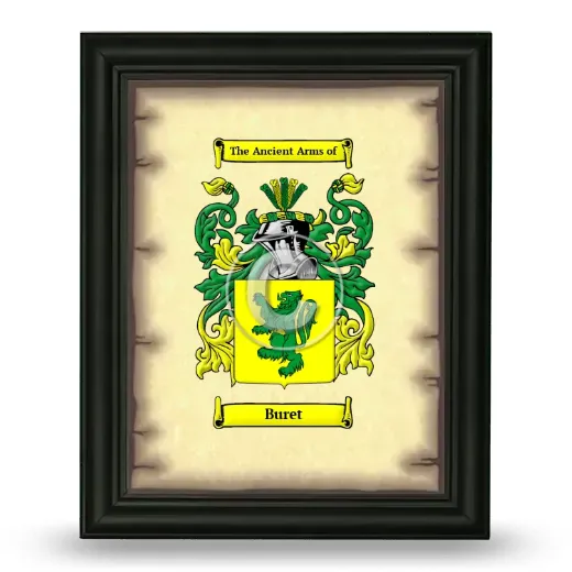 Buret Coat of Arms Framed - Black