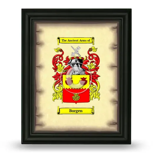 Burgen Coat of Arms Framed - Black