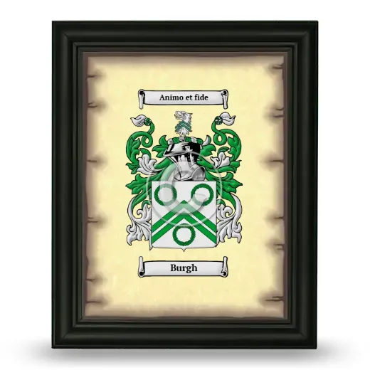 Burgh Coat of Arms Framed - Black