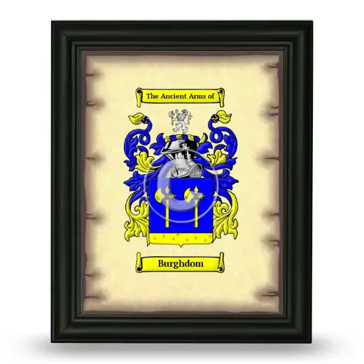 Burghdom Coat of Arms Framed - Black