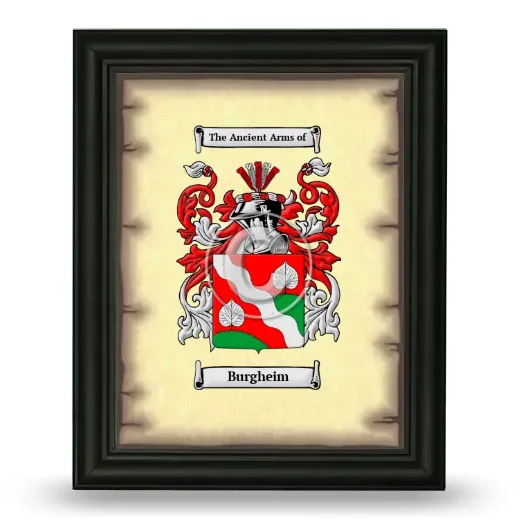 Burgheim Coat of Arms Framed - Black