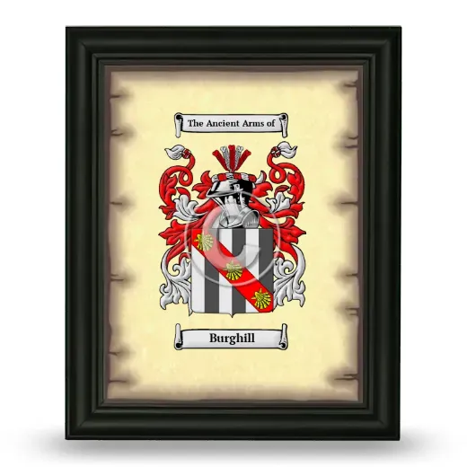 Burghill Coat of Arms Framed - Black