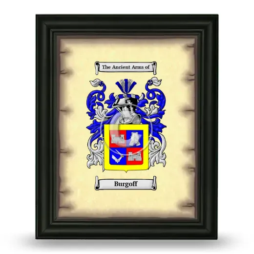 Burgoff Coat of Arms Framed - Black