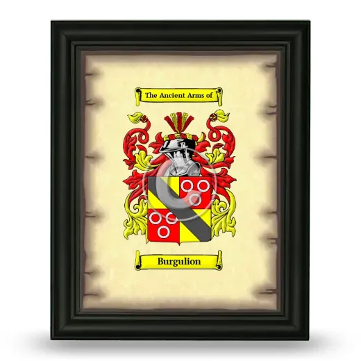 Burgulion Coat of Arms Framed - Black