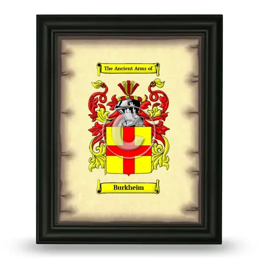 Burkheim Coat of Arms Framed - Black