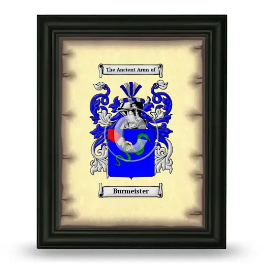 Burmeister Coat of Arms Framed - Black