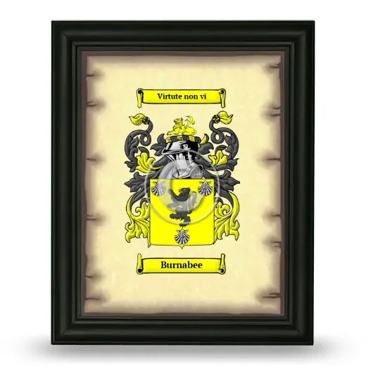 Burnabee Coat of Arms Framed - Black