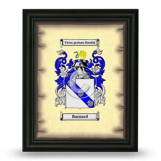 Burnard Coat of Arms Framed - Black