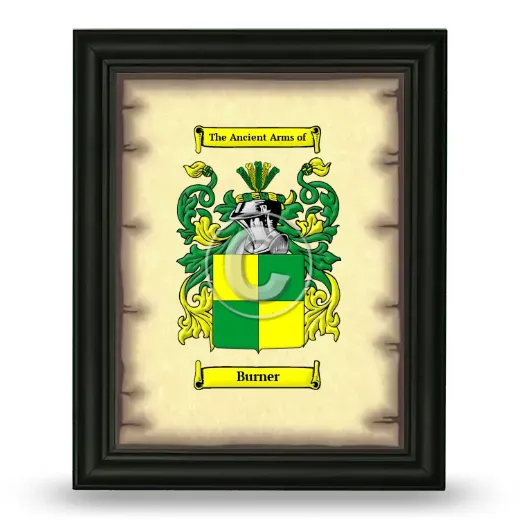 Burner Coat of Arms Framed - Black