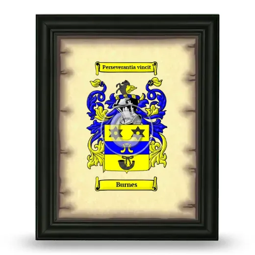 Burnes Coat of Arms Framed - Black