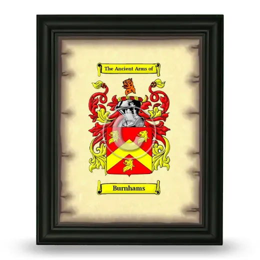 Burnhams Coat of Arms Framed - Black