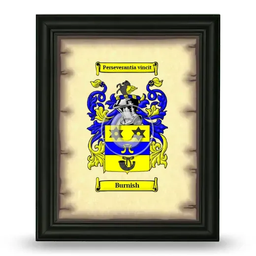 Burnish Coat of Arms Framed - Black