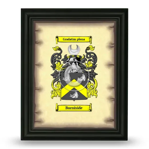 Burniside Coat of Arms Framed - Black