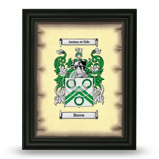 Buros Coat of Arms Framed - Black