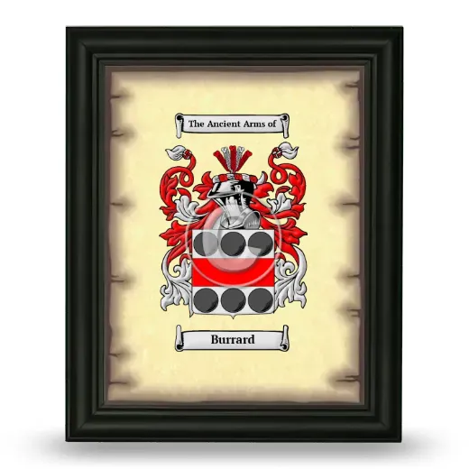 Burrard Coat of Arms Framed - Black