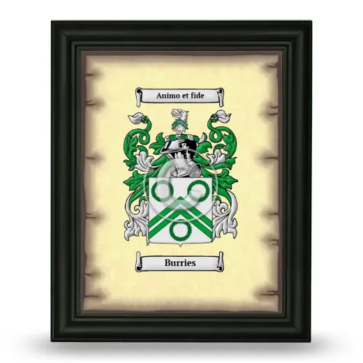 Burries Coat of Arms Framed - Black