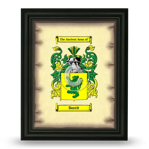 Burrit Coat of Arms Framed - Black