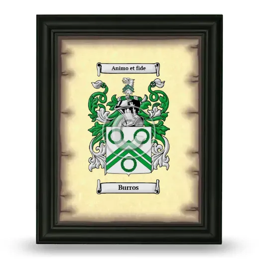 Burros Coat of Arms Framed - Black