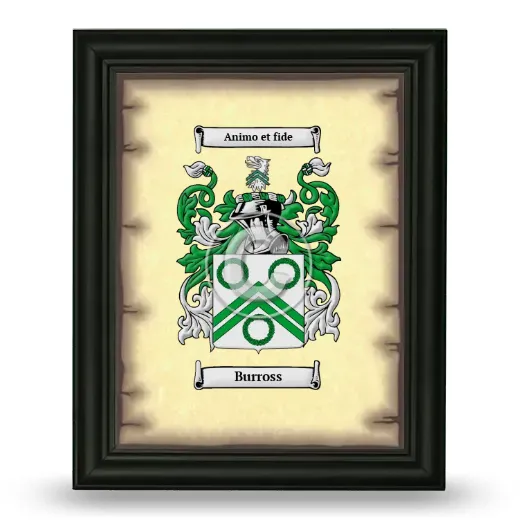 Burross Coat of Arms Framed - Black