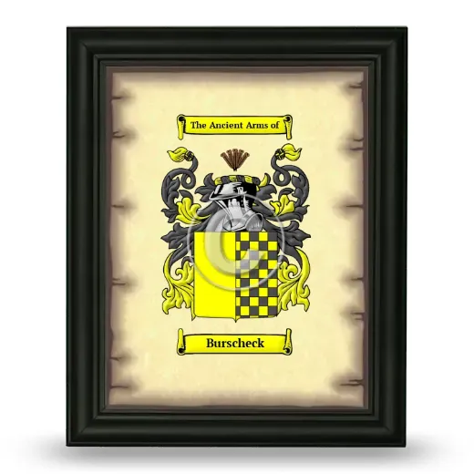 Burscheck Coat of Arms Framed - Black