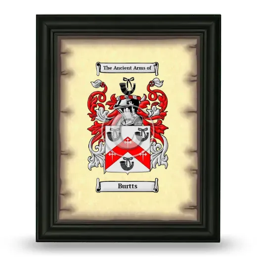 Burtts Coat of Arms Framed - Black