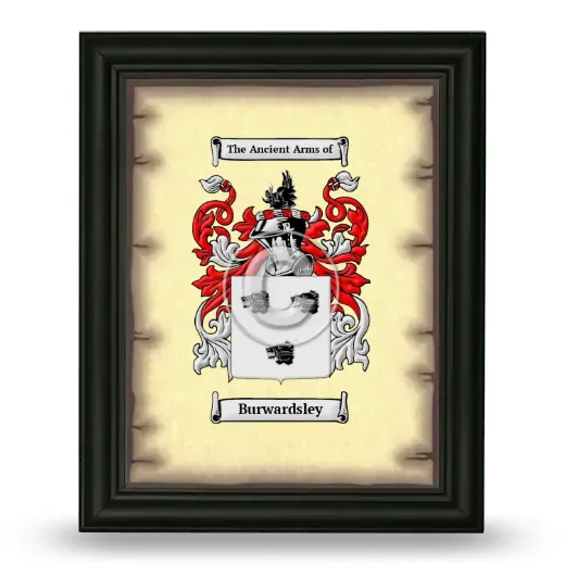 Burwardsley Coat of Arms Framed - Black