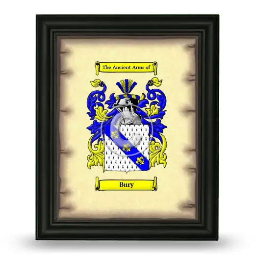 Bury Coat of Arms Framed - Black