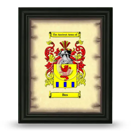 Bus Coat of Arms Framed - Black