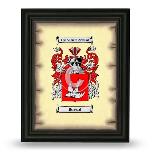 Buserd Coat of Arms Framed - Black