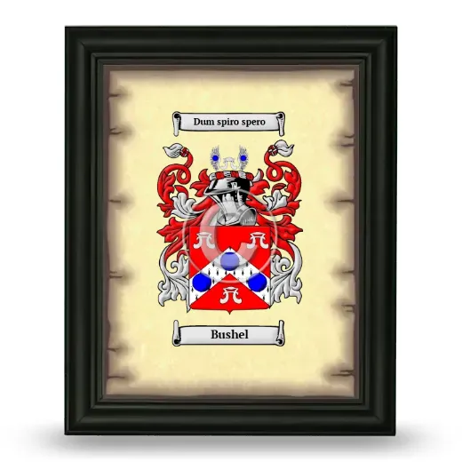 Bushel Coat of Arms Framed - Black