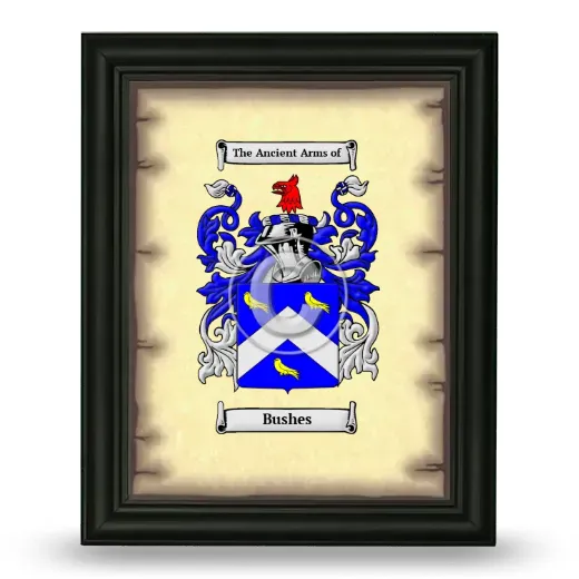 Bushes Coat of Arms Framed - Black