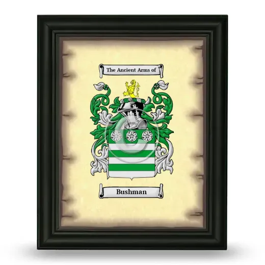 Bushman Coat of Arms Framed - Black