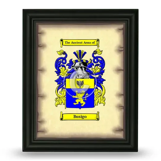Busigo Coat of Arms Framed - Black