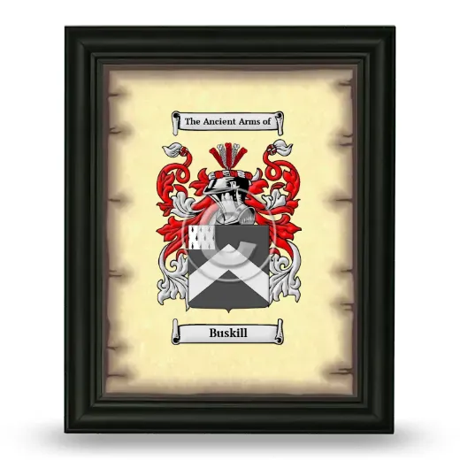 Buskill Coat of Arms Framed - Black