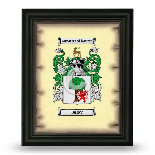 Busky Coat of Arms Framed - Black