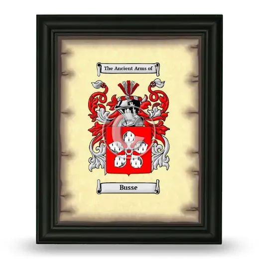 Busse Coat of Arms Framed - Black