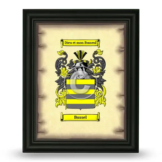 Bussel Coat of Arms Framed - Black