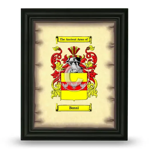 Bussi Coat of Arms Framed - Black