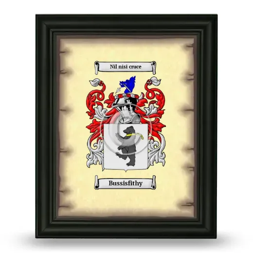 Bussisfithy Coat of Arms Framed - Black