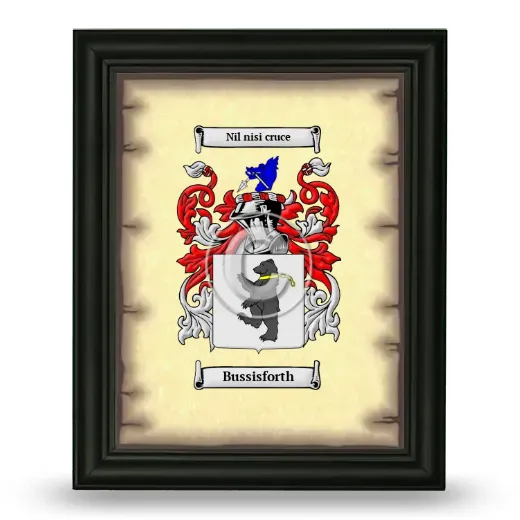 Bussisforth Coat of Arms Framed - Black