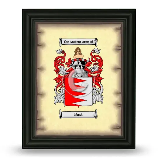 Bust Coat of Arms Framed - Black
