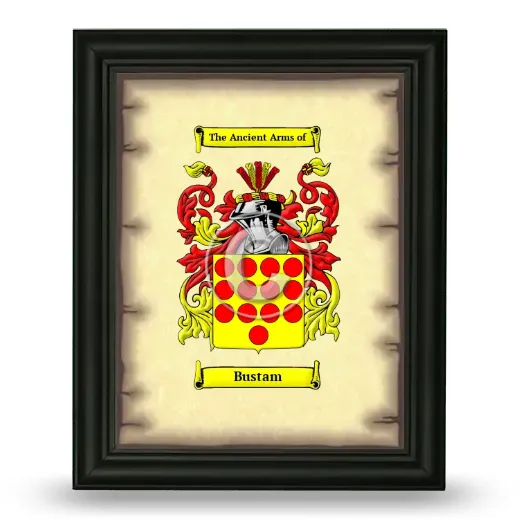 Bustam Coat of Arms Framed - Black