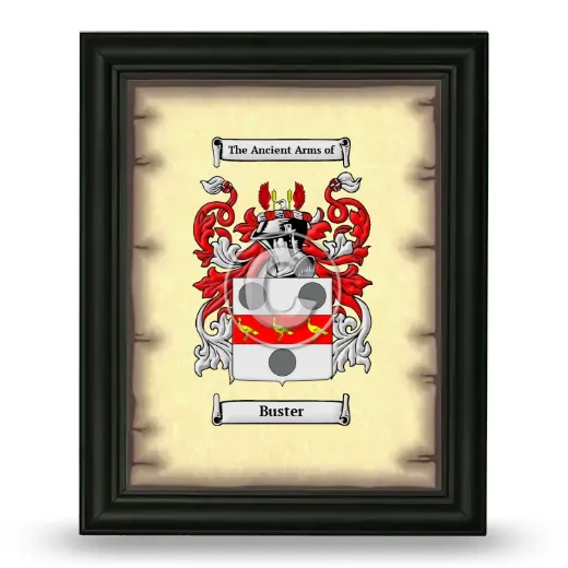 Buster Coat of Arms Framed - Black